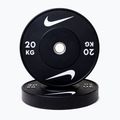 Bumperinės svorio plokštės Nike Strength Rubber Bumper Plates 20 kg black/white