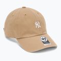 Kepuraitė su snapeliu 47 Brand MLB New York Yankees Base Runner CLEAN UP khaki