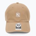 Kepuraitė su snapeliu 47 Brand MLB New York Yankees Base Runner CLEAN UP khaki 2