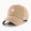 Kepuraitė su snapeliu 47 Brand MLB New York Yankees Base Runner CLEAN UP khaki