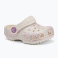 "Crocs Classic Glitter Clog Toddler" austrių spalvos šlepetės