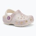 "Crocs Classic Glitter Clog Toddler" austrių spalvos šlepetės 2