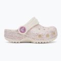 "Crocs Classic Glitter Clog Toddler" austrių spalvos šlepetės 3