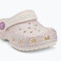 "Crocs Classic Glitter Clog Toddler" austrių spalvos šlepetės 8