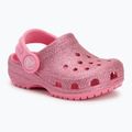 Vaikiškos šlepetės Crocs Classic Glitter Clog Toddler pink lrmonade 2