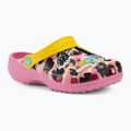 Vaikiškos šlepetės Crocs Ron English Party Animals Classic Clog Kids pink lemonade/multi