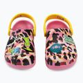 Vaikiškos šlepetės Crocs Ron English Party Animals Classic Clog Kids pink lemonade/multi 10