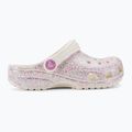 Crocs Classic Glitter Clog vaikiškos šlepetės bianco sporco 3