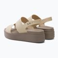 Moteriški "Crocs Brooklyn Met Low Wedge" metaliniai šampano spalvos sandalai 3