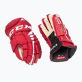 Vaikiškos ledo ritulio pirštinės CCM JetSpeed FT4 JR red/white