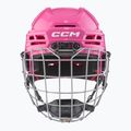 Vaikiškas ledo ritulio šalmas CCM Tacks 70 Combo JR pink 3