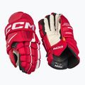 Ledo ritulio pirštinės CCM Tacks XF Pro SR red/white 2
