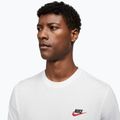 Vyriški "Nike Sportswear Club" marškinėliai balta/juoda/vienuolyno raudona 4
