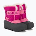 Paauglių sniego batai Sorel Snow Commander tropic pink/deep blush 4