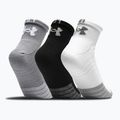 Under Armour Heatgear Quarter sportinės kojinės 3 poros pilka/juoda/balta 1353262 2