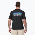 Vyriški žygio marškinėliai Patagonia P-6 Logo Responsibili-Tee black 2