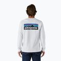 Vyriški marškinėliai ilgomis rankovėmis Patagonia P-6 Logo Responsibili white 2