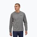 Vyriški marškinėliai ilgomis rankovėmis Patagonia P-6 Logo Responsibili gravel heather