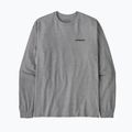 Vyriški marškinėliai ilgomis rankovėmis Patagonia P-6 Logo Responsibili gravel heather 3