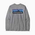Vyriški marškinėliai ilgomis rankovėmis Patagonia P-6 Logo Responsibili gravel heather 4