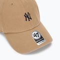 Kepuraitė su snapeliu 47 Brand MLB New York Yankees Base Runner CLEAN UP khaki 3