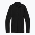 Moteriški Smartwool Merino 250 Baselayer 1/4 Zip Termo marškinėliai su užtrauktuku dėžutėje, juodi SW016374001