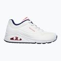 Moteriški batai SKECHERS Uno Stand On Air white durabuck/navy/red trim/mesh 2