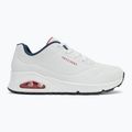 Moteriški batai SKECHERS Uno Stand On Air white durabuck/navy/red trim/mesh 2