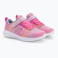 SKECHERS Go Run 600 Shimmer Speeder vaikiški treniruočių bateliai šviesiai rožinės/daugiafunkcinės spalvos 4