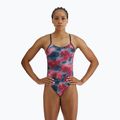 TYR Starhex Cutoutfit moteriškas vientisas maudymosi kostiumėlis raudonas/daugiafunkcis 3