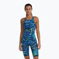 Moteriškas vientisas maudymosi kostiumėlis TYR Thresher Open Back Hyperblitz blue/green