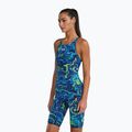 Moteriškas vientisas maudymosi kostiumėlis TYR Thresher Open Back Hyperblitz blue/green 3