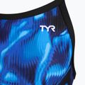 Moteriškas vientisas plaukimo kostiumėlis TYR Durafast Elite Waveform Diamondfit blue 3