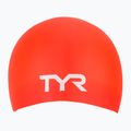 Plaukimo kepuraitė TYR Long Hair Wrinkle Free Silicone bright red