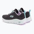 Moteriški treniruočių bateliai SKECHERS Arch Fit Comfy Wave black/lavender 3