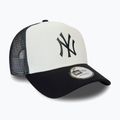 New Era Team Block Trucker kepurė su snapeliu NYY juoda/balta