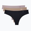 Under Armour Ps Thong moteriškos kelnaitės 3 vnt. juoda/smėlio/grafitinė