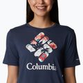 Columbia Bluebird Day Relaxed moteriški trekingo marškinėliai tamsiai mėlyni 1934002 4