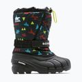 Sorel Flurry Print Boys juodi/juodi vaikiški sniego batai 2