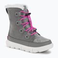 Paauglių sniego batai Sorel Sorel Explorer Lace quarry/bright lavender