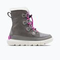 Paauglių sniego batai Sorel Sorel Explorer Lace quarry/bright lavender 7