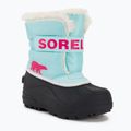 Paauglių sniego batai Sorel Snow Commander ocean surf/cactus pink