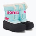 Paauglių sniego batai Sorel Snow Commander ocean surf/cactus pink 4