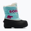 Paauglių sniego batai Sorel Snow Commander ocean surf/cactus pink 7