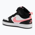Nike Court Borough Mid 2 black/sunset pulse/white vaikiški batai 3