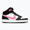 Nike Court Borough Mid 2 black/sunset pulse/white vaikiški batai 8