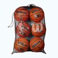 Kamuolių krepšys Wilson NBA 6 Ball Mesh Carry black