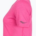 Moteriški bėgimo marškinėliai Saucony Stopwatch SS fuchsia heather 4