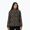 Moteriškas džemperis Sweaty Betty Plush Contrast Zip Up Fleece brown ink leopard print