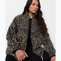 Moteriškas džemperis Sweaty Betty Plush Contrast Zip Up Fleece brown ink leopard print 4